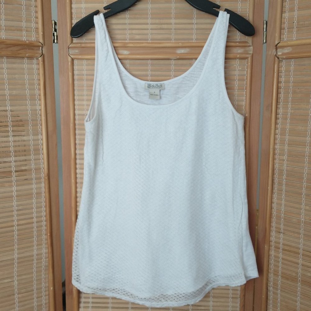 Lucky Brand | White Lace Tank Top Size Small